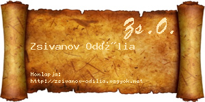 Zsivanov Odília névjegykártya